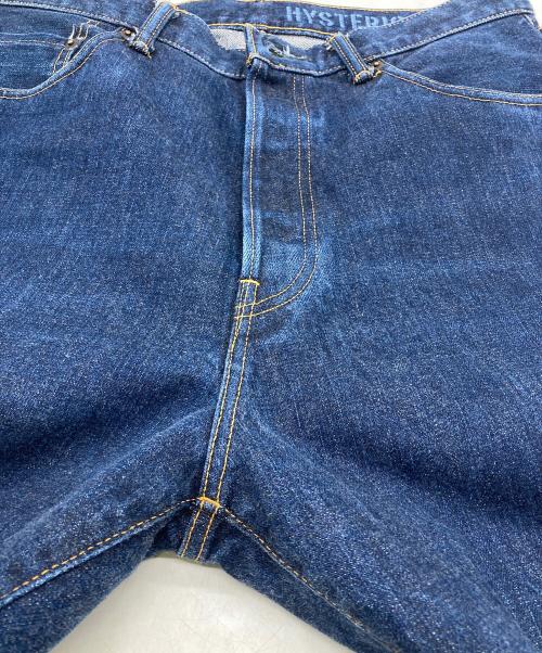 Hysteric Glamour（ヒステリックグラマー）Hysteric Glamour (ヒステリックグラマー) リジットデニム ストレートバギーパンツ インディゴ サイズ:34の古着・服飾アイテム