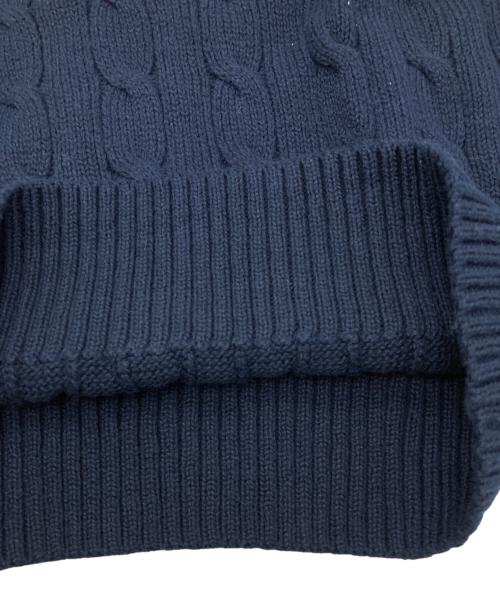 POLO RALPH LAUREN（ポロ・ラルフローレン）POLO RALPH LAUREN (ポロ・ラルフローレン) ケーブルニット コットン セーター ネイビー サイズ:L 未使用品の古着・服飾アイテム