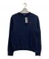 POLO RALPH LAUREN（ポロ・ラルフローレン）の古着「ケーブルニット コットン セーター」｜ネイビー