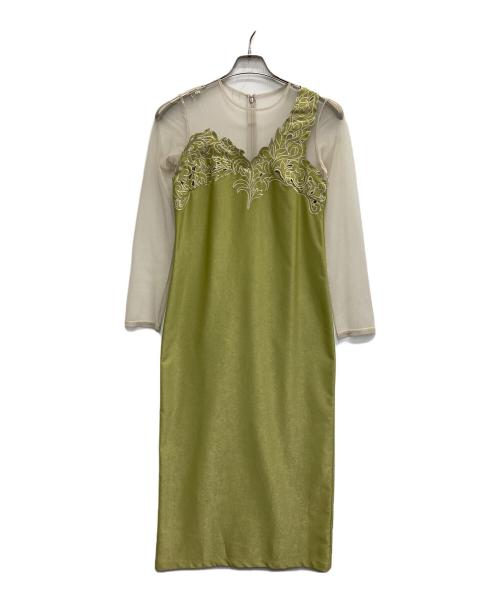 Ameri（アメリ）AMERI (アメリ) UND RENEE CUTWORK DRESS グリーン サイズ:Sの古着・服飾アイテム
