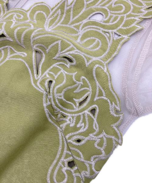 Ameri（アメリ）AMERI (アメリ) UND RENEE CUTWORK DRESS グリーン サイズ:Sの古着・服飾アイテム