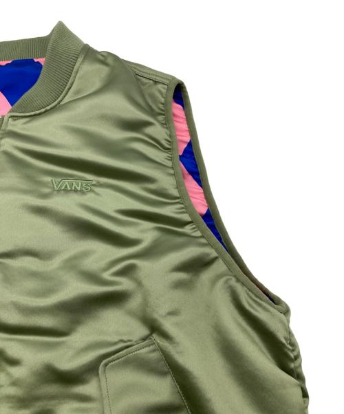 VANS（ヴァンズ）VANS (ヴァンズ) BILLY'S EXCLUSIVE JOCKEY BOMBER VEST グリーン サイズ:Lの古着・服飾アイテム