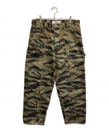 Hombre Nino（オンブレニーニョ）の古着「CAMO DOUBLE KNEE PANTS」｜グリーン