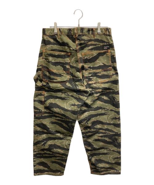 Hombre Nino（オンブレニーニョ）Hombre Nino (オンブレニーニョ) CAMO DOUBLE KNEE PANTS グリーン サイズ:Mの古着・服飾アイテム
