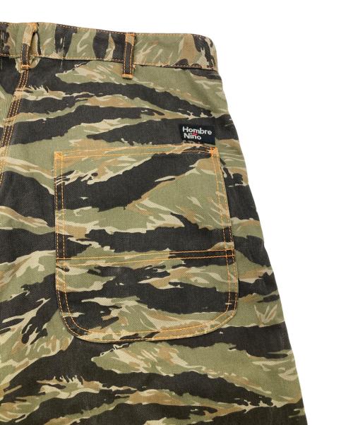 Hombre Nino（オンブレニーニョ）Hombre Nino (オンブレニーニョ) CAMO DOUBLE KNEE PANTS グリーン サイズ:Mの古着・服飾アイテム