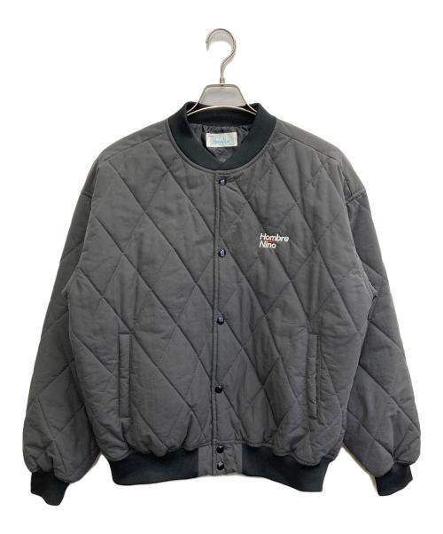 Hombre Nino（オンブレニーニョ）Hombre Nino (オンブレニーニョ) QUILTING JACKET グレー サイズ:Lの古着・服飾アイテム
