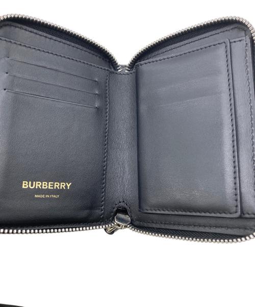 BURBERRY（バーバリー）BURBERRY (バーバリー) Passport Leather Zip Wallet ブラックの古着・服飾アイテム