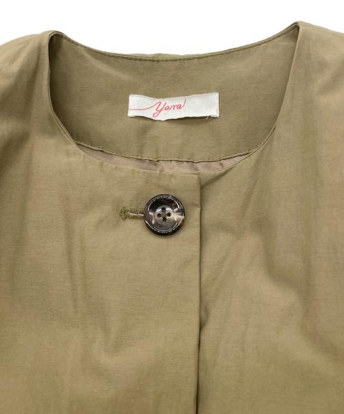 YARRA（ヤラ）YARRA (ヤラ) エアコンダウンノーカラーコート ベージュ サイズ:Freeの古着・服飾アイテム