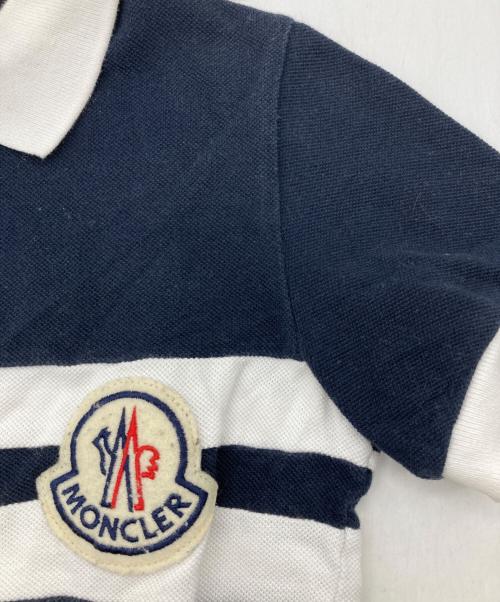 MONCLER（モンクレール）MONCLER (モンクレール) ポロシャツ ネイビー×ホワイト サイズ:140の古着・服飾アイテム