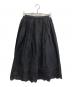 kagure（カグレ）の古着「スカラップ刺繍ギャザースカート」｜ブラック