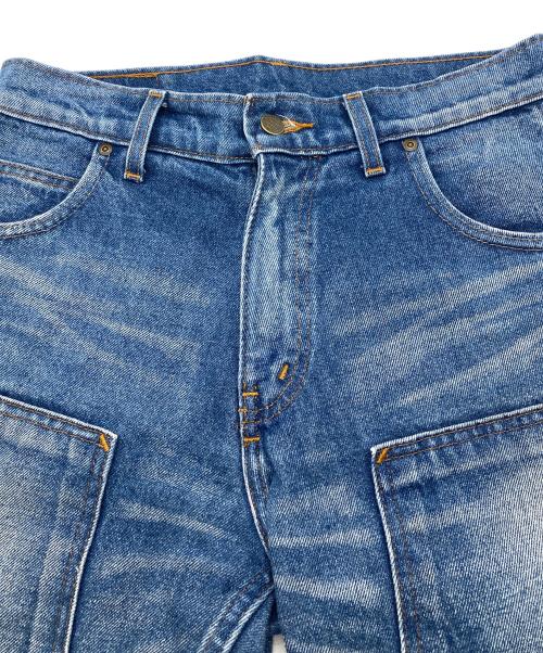 PRISON BLUES（プリズンブルース）PRISON BLUES (プリズンブルース) ダブルニーデニムパンツ インディゴ サイズ:81cm (W32)の古着・服飾アイテム