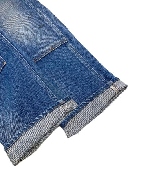 PRISON BLUES（プリズンブルース）PRISON BLUES (プリズンブルース) ダブルニーデニムパンツ インディゴ サイズ:81cm (W32)の古着・服飾アイテム