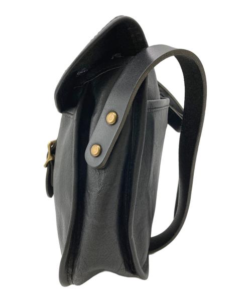 SLOW（スロウ）SLOW (スロウ) レザーショルダーバッグ ブラックの古着・服飾アイテム