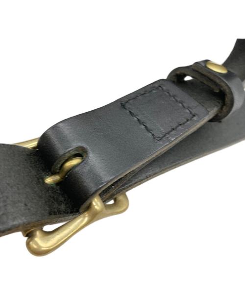 SLOW（スロウ）SLOW (スロウ) レザーショルダーバッグ ブラックの古着・服飾アイテム