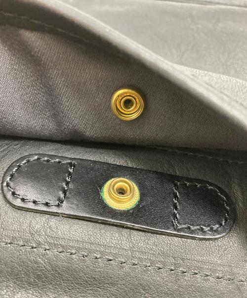 SLOW（スロウ）SLOW (スロウ) レザーショルダーバッグ ブラックの古着・服飾アイテム