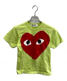PLAY COMME des GARCONS（プレイコムデギャルソン）の古着「AD2021　RED PLAY BIG HEART TEE」｜グリーン