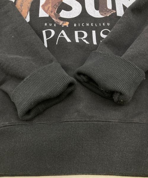 maison kitsune（メゾンキツネ）MAISON KITSUNE (メゾンキツネ) エクスクルーシブフォックス スウェットシャツ ブラック サイズ:ＸＳの古着・服飾アイテム