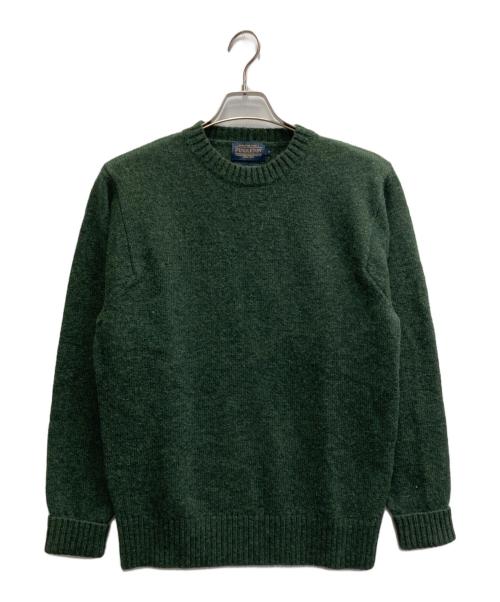 PENDLETON（ペンドルトン）PENDLETON (ペンドルトン) シェットランドウールニット グリーン サイズ:Sの古着・服飾アイテム