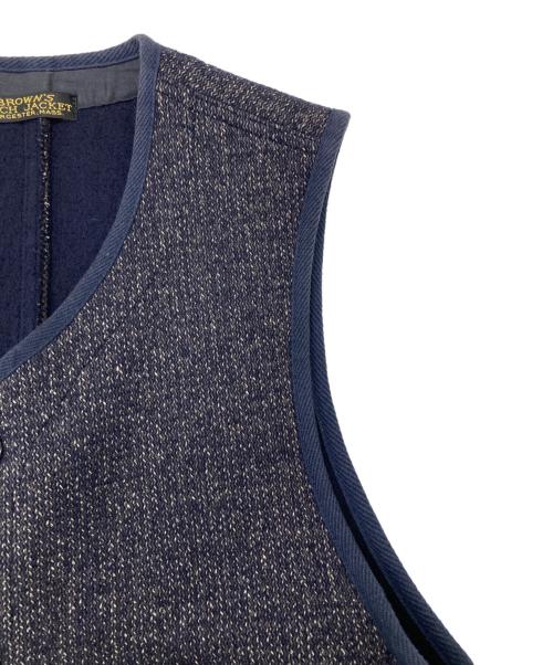 BROWN'S BEACH JACKET（ブラウンズビーチジャケット）BROWN'S BEACH JACKET (ブラウンズビーチジャケット) 524-LOW NECK VEST ネイビー サイズ:38の古着・服飾アイテム