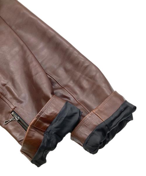 SCHAFFEN（シャッフェン）SCHAFFEN (シャッフェン) ホースレザージャケット ブラウン サイズ:3の古着・服飾アイテム