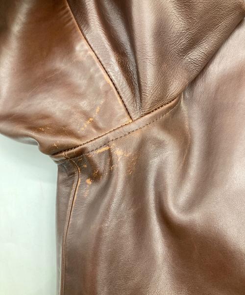 SCHAFFEN（シャッフェン）SCHAFFEN (シャッフェン) ホースレザージャケット ブラウン サイズ:3の古着・服飾アイテム