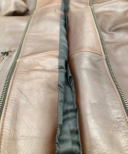 SCHAFFEN（シャッフェン）SCHAFFEN (シャッフェン) ホースレザージャケット ブラウン サイズ:3の古着・服飾アイテム