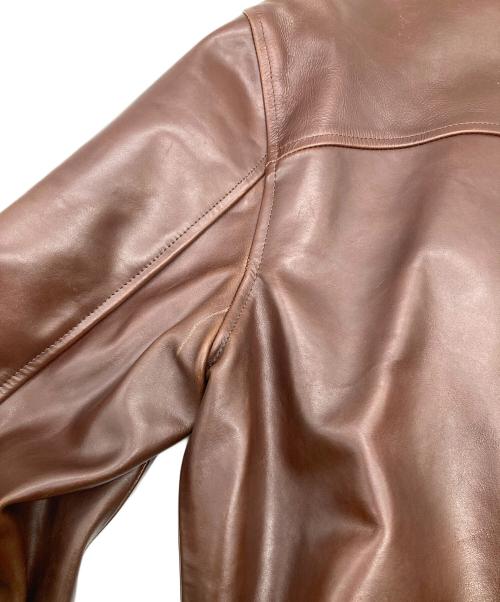 SCHAFFEN（シャッフェン）SCHAFFEN (シャッフェン) ホースレザージャケット ブラウン サイズ:3の古着・服飾アイテム