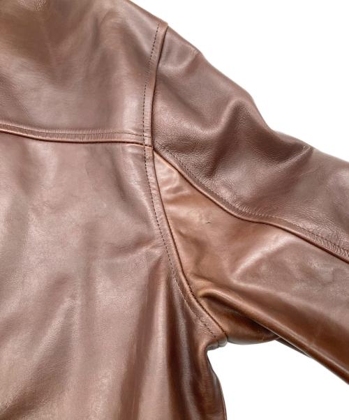 SCHAFFEN（シャッフェン）SCHAFFEN (シャッフェン) ホースレザージャケット ブラウン サイズ:3の古着・服飾アイテム