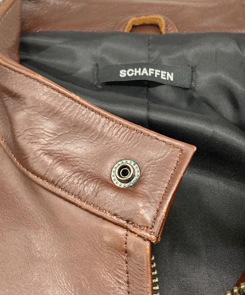 SCHAFFEN（シャッフェン）SCHAFFEN (シャッフェン) ホースレザージャケット ブラウン サイズ:3の古着・服飾アイテム