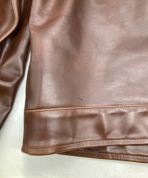 SCHAFFEN（シャッフェン）SCHAFFEN (シャッフェン) ホースレザージャケット ブラウン サイズ:3の古着・服飾アイテム