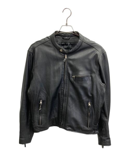 KWY（ケイダブリューアイ）kwy (ケイダブリューアイ) シープレザージャケット ブラック サイズ:44の古着・服飾アイテム