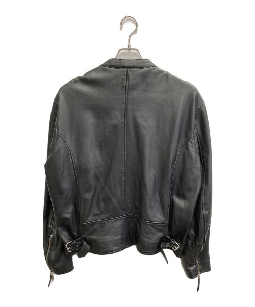 KWY（ケイダブリューアイ）kwy (ケイダブリューアイ) シープレザージャケット ブラック サイズ:44の古着・服飾アイテム