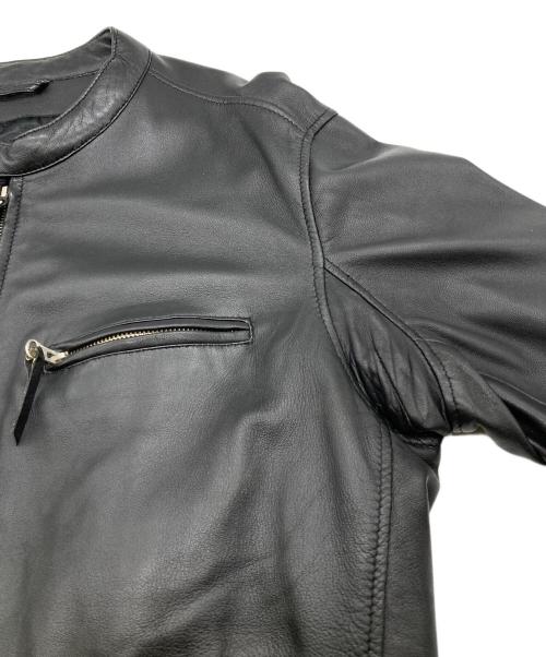 KWY（ケイダブリューアイ）kwy (ケイダブリューアイ) シープレザージャケット ブラック サイズ:44の古着・服飾アイテム