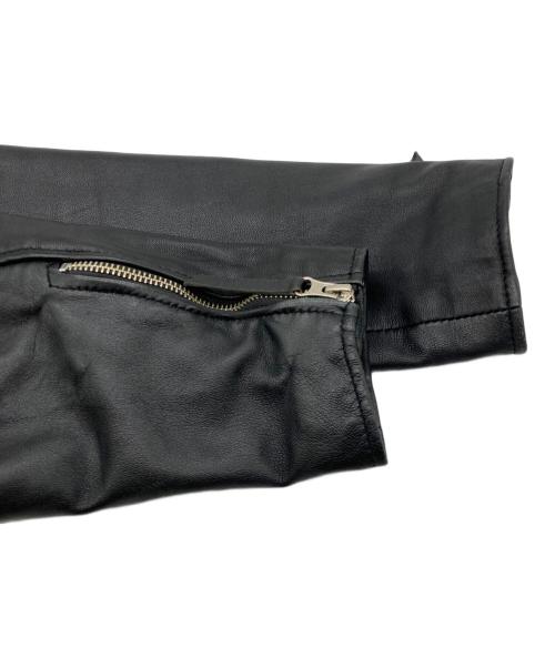 KWY（ケイダブリューアイ）kwy (ケイダブリューアイ) シープレザージャケット ブラック サイズ:44の古着・服飾アイテム