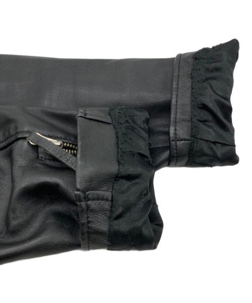 KWY（ケイダブリューアイ）kwy (ケイダブリューアイ) シープレザージャケット ブラック サイズ:44の古着・服飾アイテム