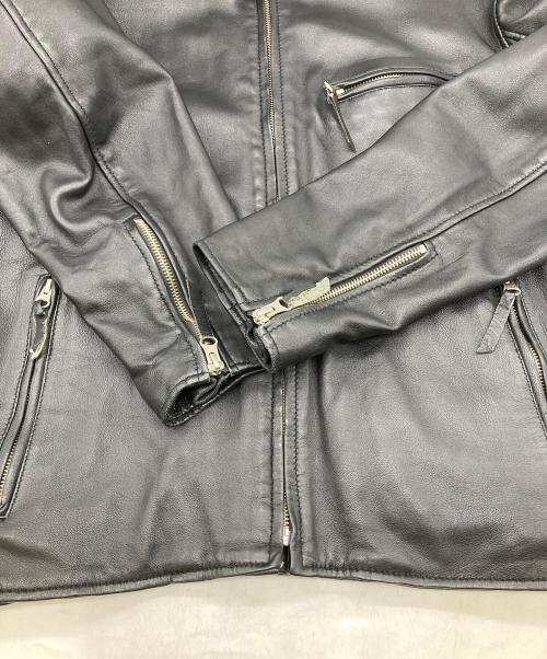 KWY（ケイダブリューアイ）kwy (ケイダブリューアイ) シープレザージャケット ブラック サイズ:44の古着・服飾アイテム