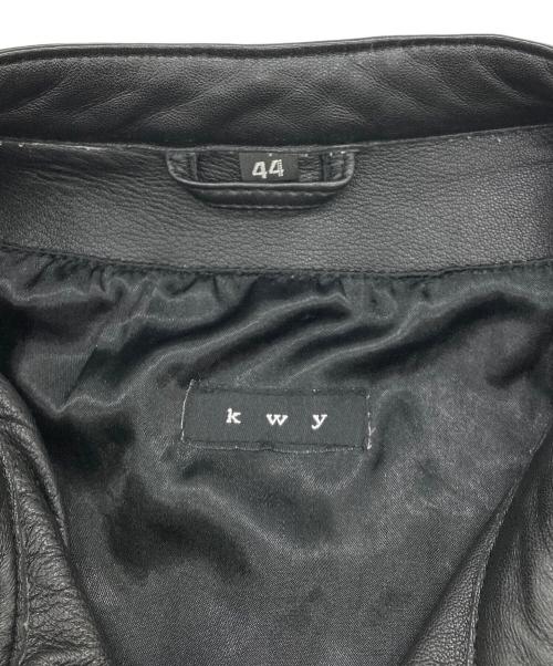 KWY（ケイダブリューアイ）kwy (ケイダブリューアイ) シープレザージャケット ブラック サイズ:44の古着・服飾アイテム