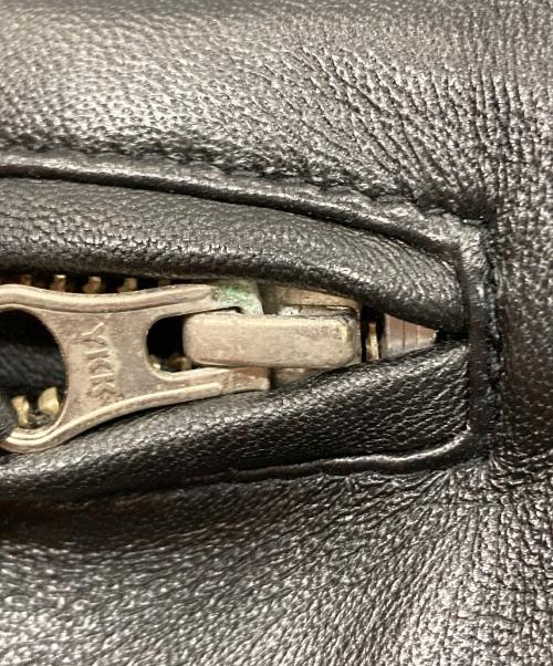 KWY（ケイダブリューアイ）kwy (ケイダブリューアイ) シープレザージャケット ブラック サイズ:44の古着・服飾アイテム