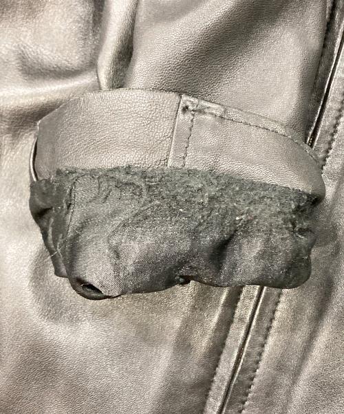 KWY（ケイダブリューアイ）kwy (ケイダブリューアイ) シープレザージャケット ブラック サイズ:44の古着・服飾アイテム