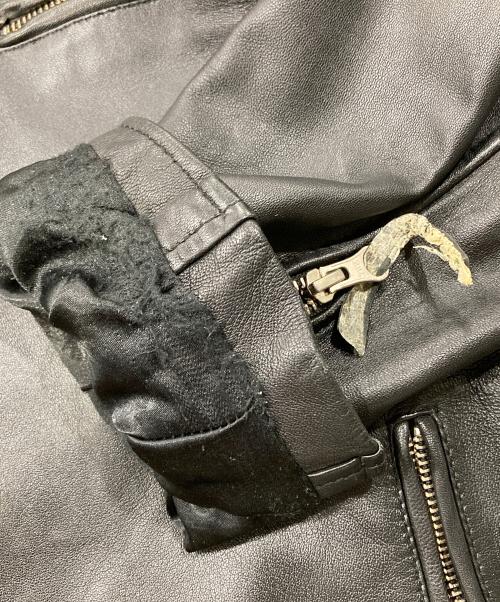 KWY（ケイダブリューアイ）kwy (ケイダブリューアイ) シープレザージャケット ブラック サイズ:44の古着・服飾アイテム