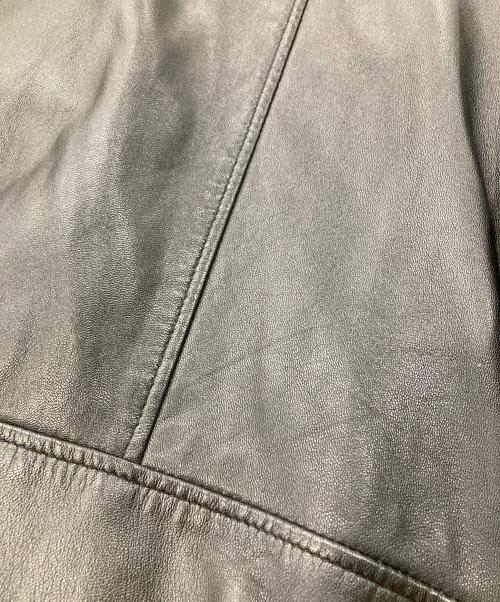 KWY（ケイダブリューアイ）kwy (ケイダブリューアイ) シープレザージャケット ブラック サイズ:44の古着・服飾アイテム