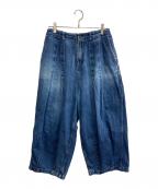 nest Robeネストローブ）の古着「デニムファティーグパンツ」｜ネイビー