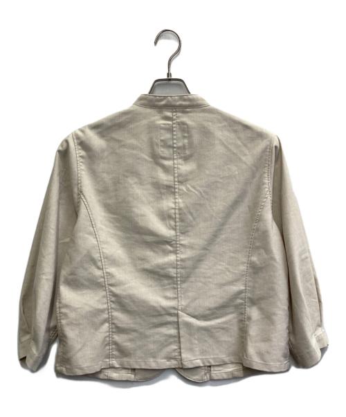 GRANDMA MAMA DAUGHTER（グランマママドーター）GRANDMA MAMA DAUGHTER (グランマママドーター) タックスリーブスタンドテーラードジャケット ベージュ サイズ:Mの古着・服飾アイテム