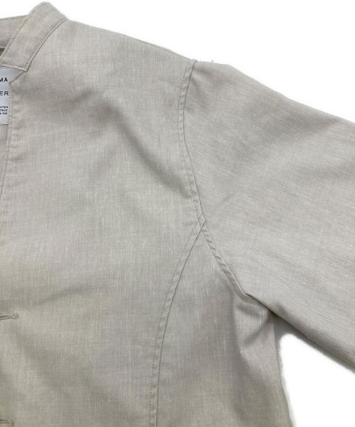 GRANDMA MAMA DAUGHTER（グランマママドーター）GRANDMA MAMA DAUGHTER (グランマママドーター) タックスリーブスタンドテーラードジャケット ベージュ サイズ:Mの古着・服飾アイテム