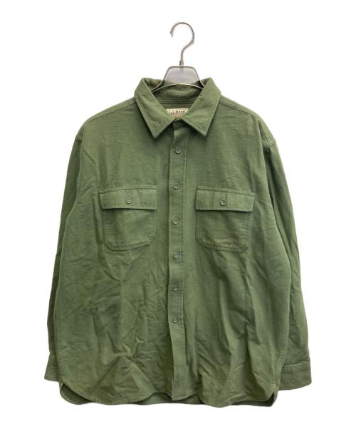 L.L.Bean（エルエルビーン マウンテンパーカー）L.L.Bean (エルエルビーン) Chamois Cloth Shirt グリーン サイズ:Lの古着・服飾アイテム