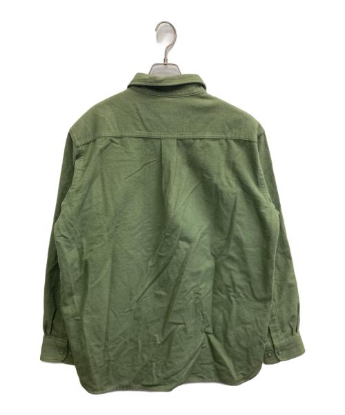 L.L.Bean（エルエルビーン マウンテンパーカー）L.L.Bean (エルエルビーン) Chamois Cloth Shirt グリーン サイズ:Lの古着・服飾アイテム