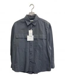 EDIFICE（エディフィス）の古着「"CONFFECT EDIFICE" CUPRO ウェザー シャツ」｜グレー