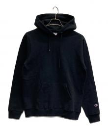 Champion（チャンピオン）の古着「フーデッドスウェットシャツ」｜ブラック