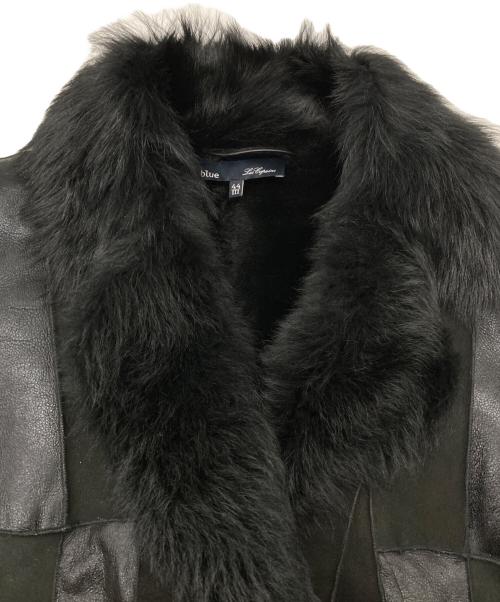 Les Copains（レコパン）Les Copains (レコパン) レザー切替コート ブラック サイズ:44の古着・服飾アイテム