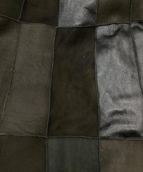 Les Copains（レコパン）Les Copains (レコパン) レザー切替コート ブラック サイズ:44の古着・服飾アイテム